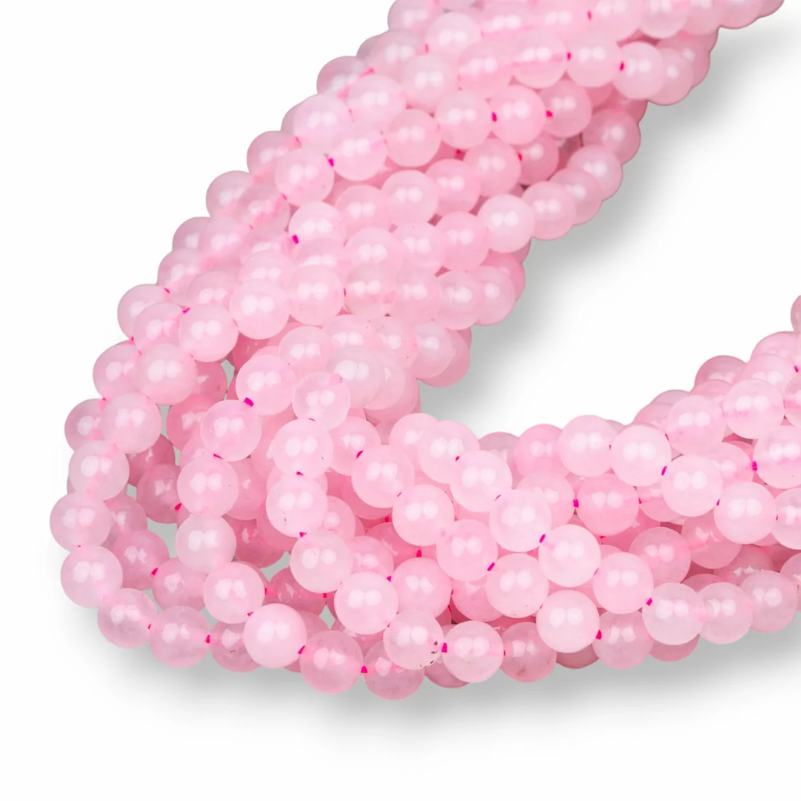 Quarzo Rosa Tondo Liscio 6mm-QUARZO ROSA | Worldofjewel.com