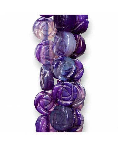 Agata Viola Fiore Inciso 16mm-AGATA VIOLA | Worldofjewel.com