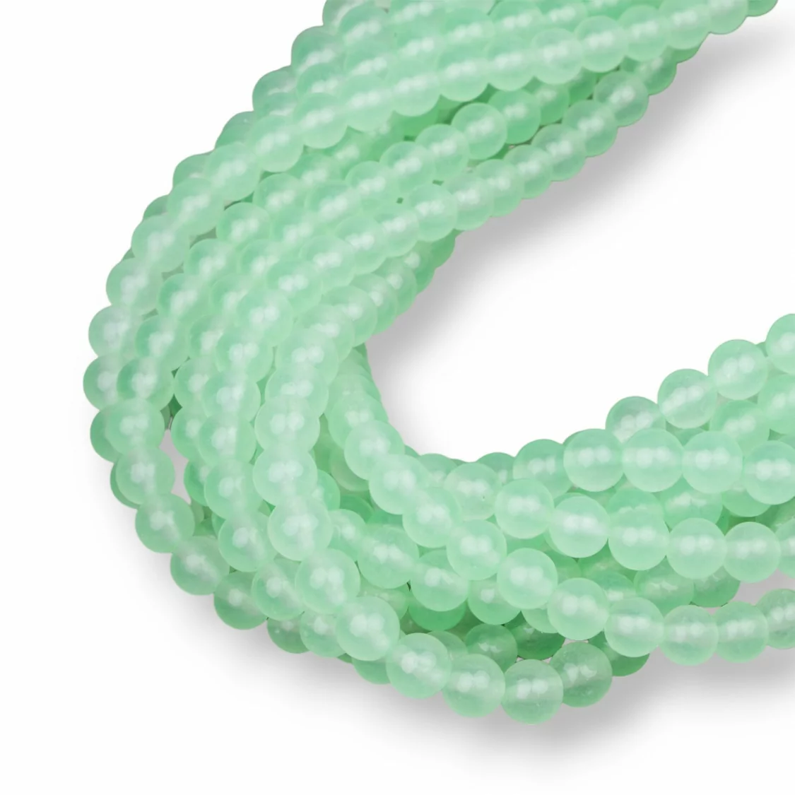 Giada Ghiaccio (Icy Jade) Verde Criso Tondo Liscio 6mm-GIADA GHIACCIO | Worldofjewel.com