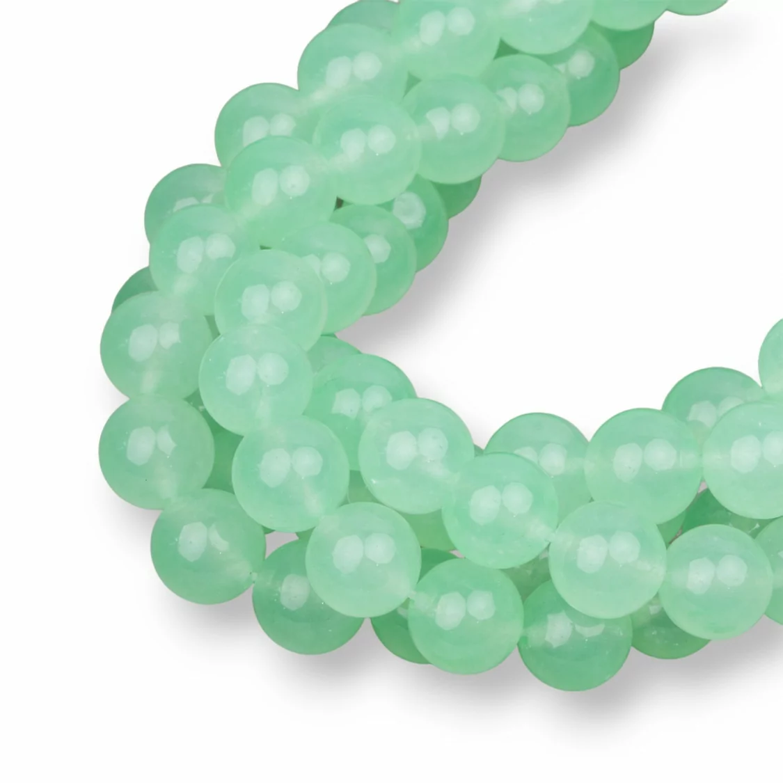 Giada Ghiaccio (Icy Jade) Verde Criso Tondo Liscio 8mm-GIADA GHIACCIO | Worldofjewel.com