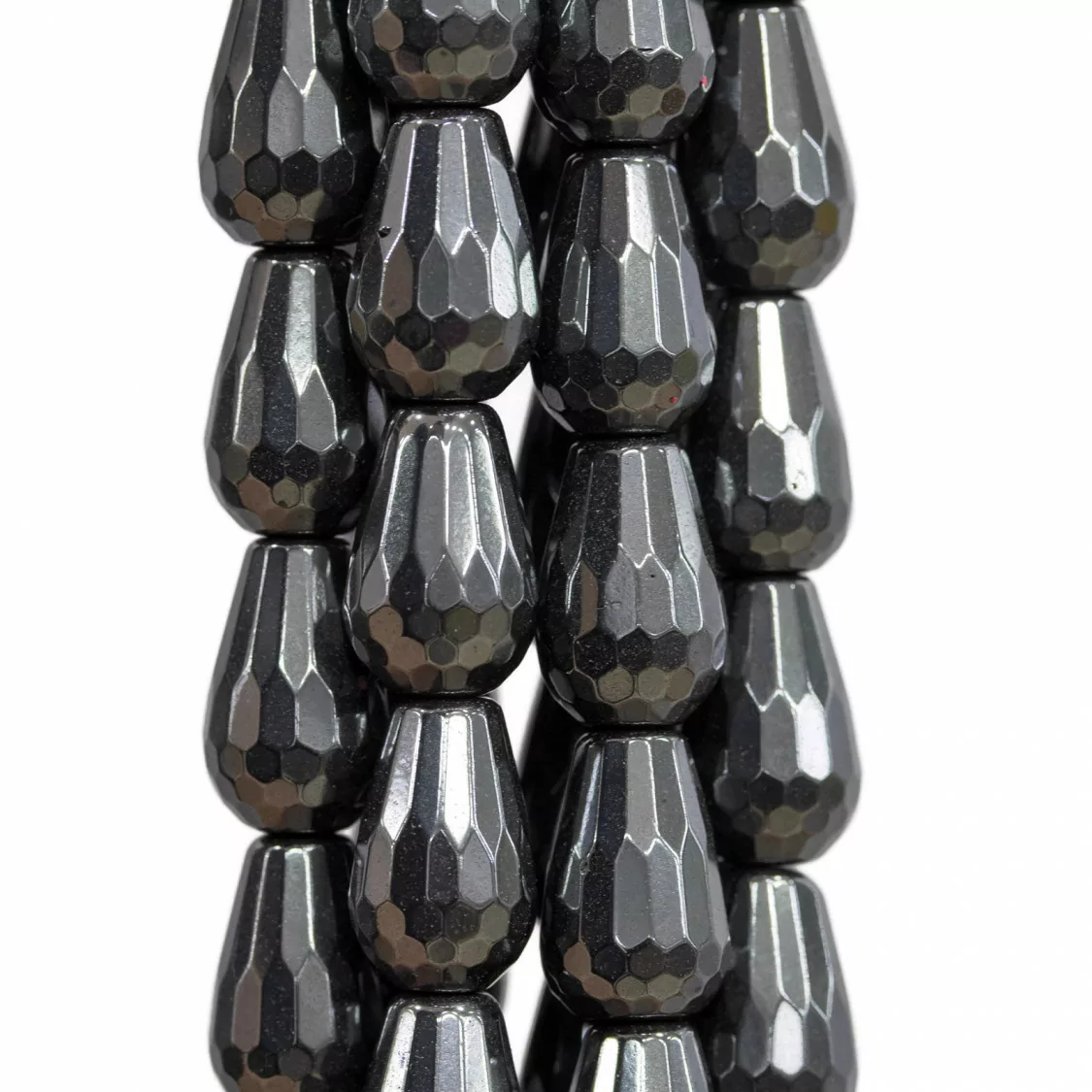 Ematite Naturale Gocce Briolette Sfaccettate 6x12mm-EMATITE NATURALE | Worldofjewel.com