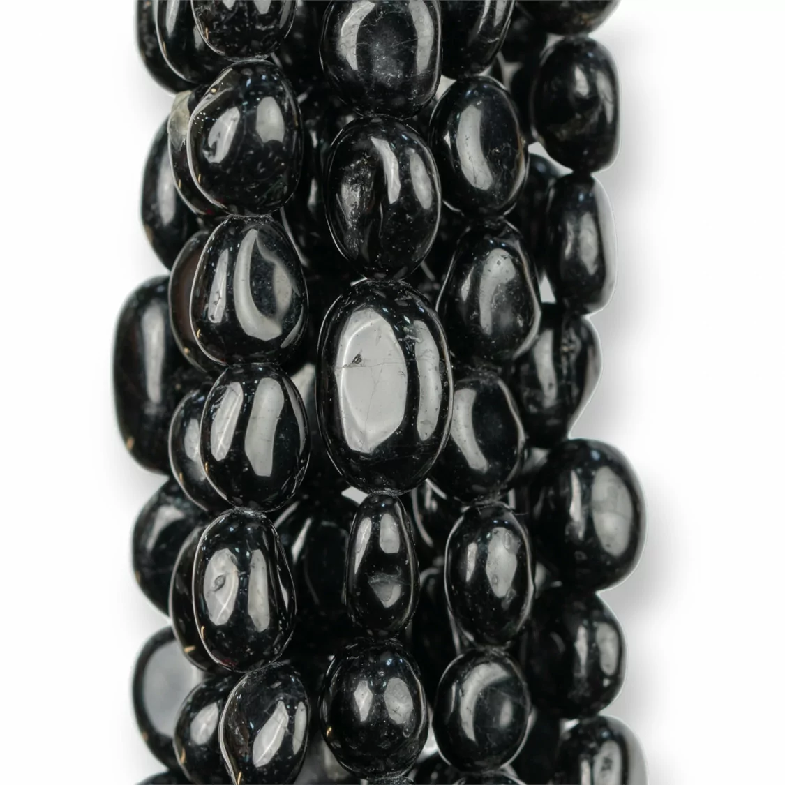 Tormalina Nera Sasso Burattato 6x8mm-TORMALINA NERA | Worldofjewel.com