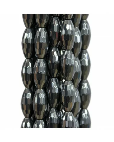 Ematite Naturale Riso Sfaccettato 6x12mm-EMATITE | Worldofjewel.com