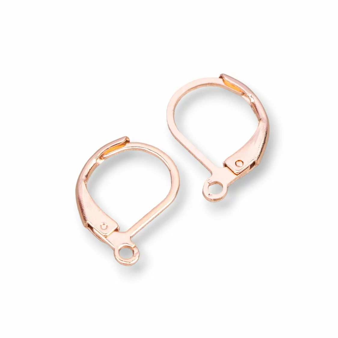 Basi Per Orecchini Monachelle Francese Chiuse Di Acciaio 316 10x15mm 25 Paia Oro Rosa-BASI DI ACCIAIO | Worldofjewel.com