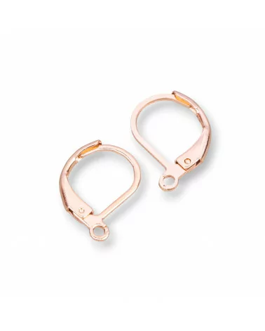 Basi Per Orecchini Monachelle Francese Chiuse Di Acciaio 316 10x15mm 25 Paia Oro Rosa-BASI DI ACCIAIO | Worldofjewel.com