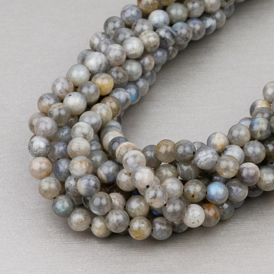 Labradorite Grigio Tondo Liscio 8mm-LABRADORITE GRIGIO | Worldofjewel.com