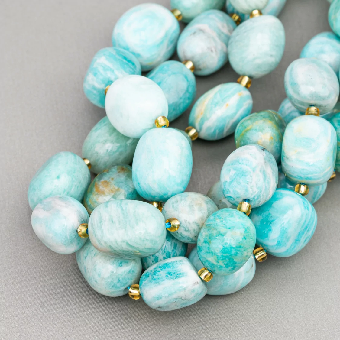 Amazzonite Sasso Burattato 10-14x14-17mm-AMAZONITE CLASSICA | Worldofjewel.com