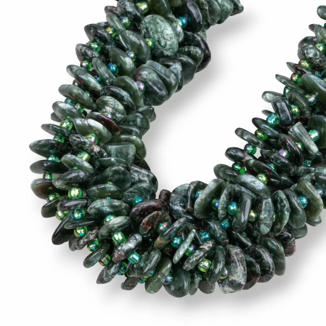 Granato Verde Rondelle Sasso Irregolare Burattato 8-11mm-GRANATO | Worldofjewel.com