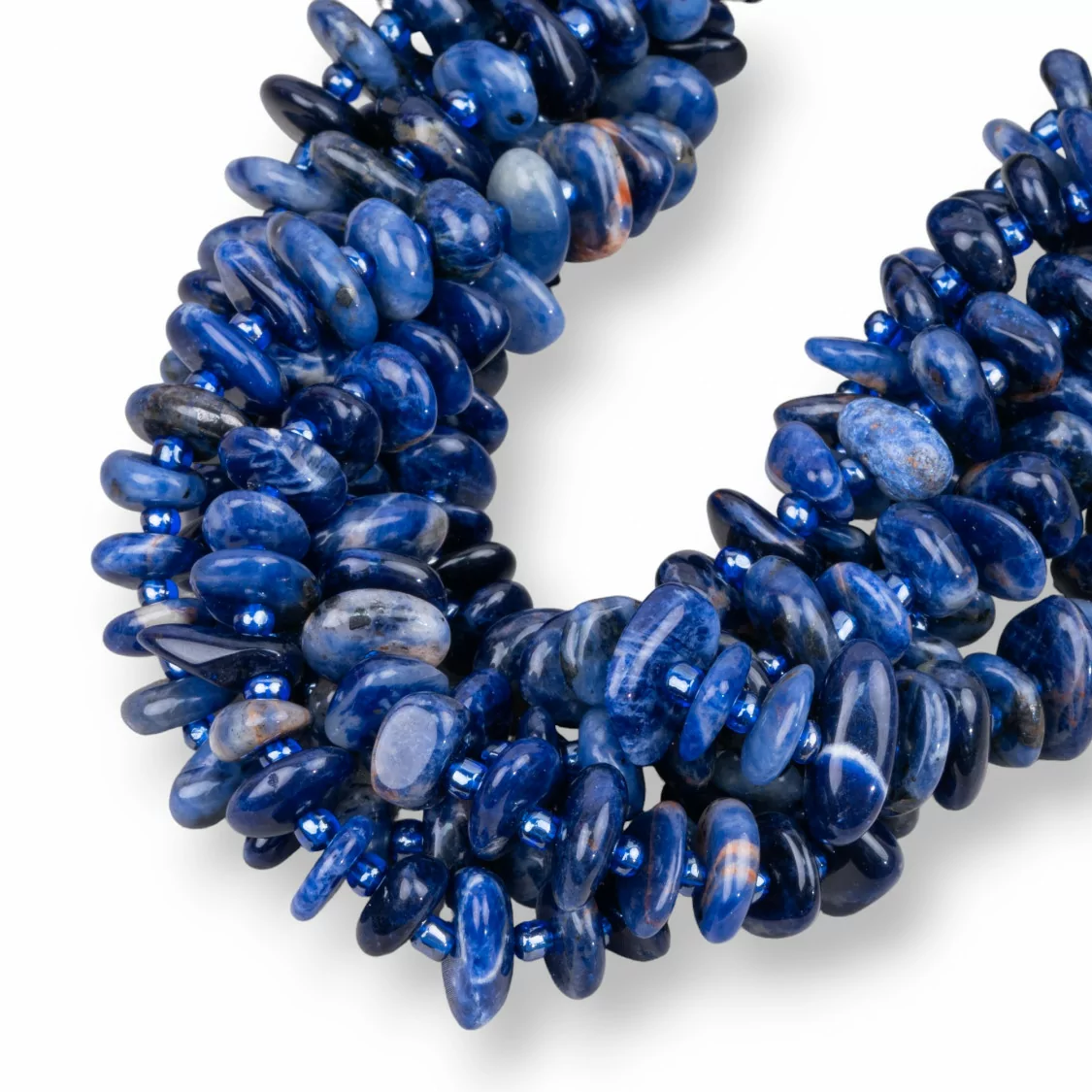 Sodalite Rondelle Sasso Irregolare Burattato 8-11mm-SODALITE | Worldofjewel.com