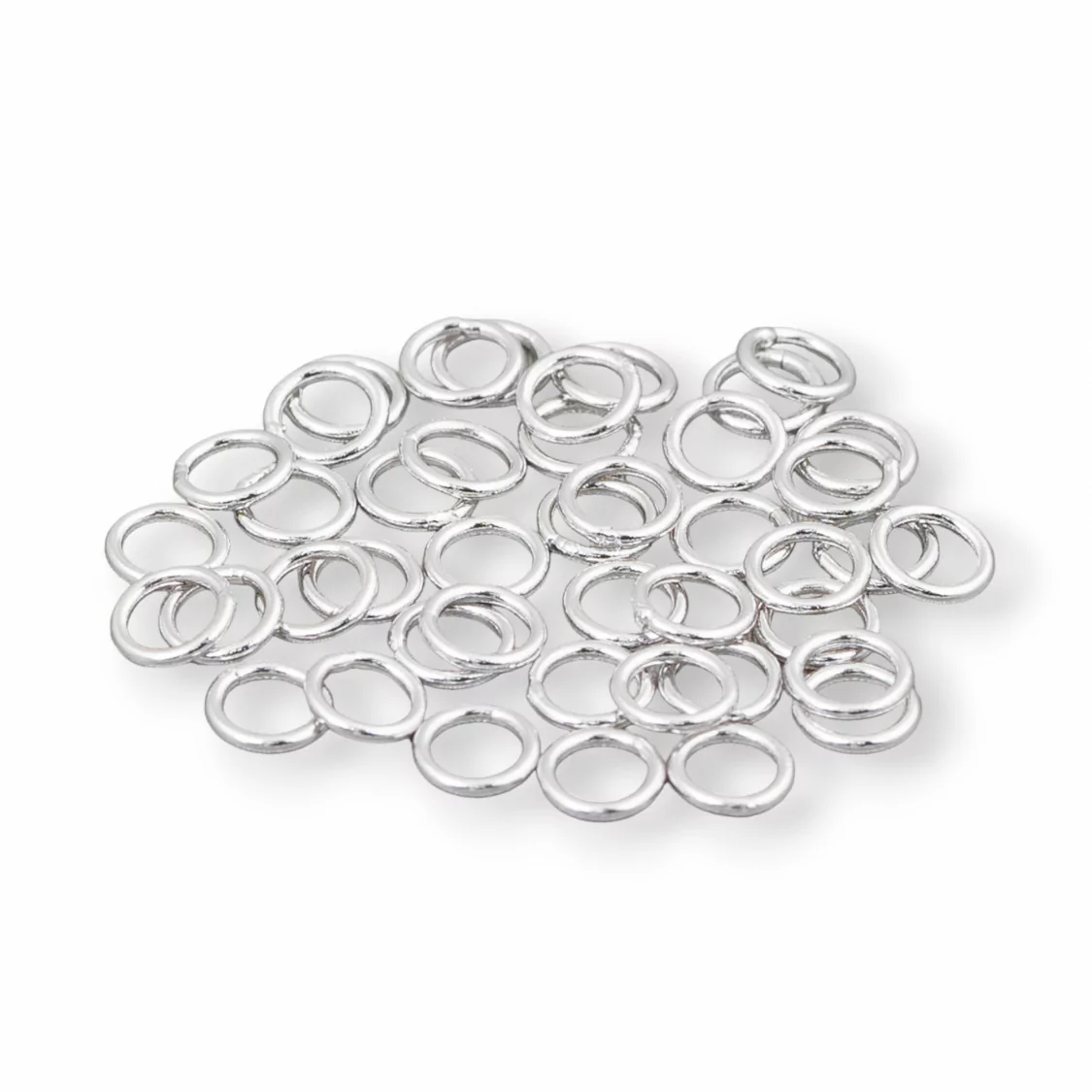 Contromaglia Anellini Di Argento 925 Saldati 4mm Filo 0,6mm 5gr Argentato-ANELLINI SALDATI | Worldofjewel.com