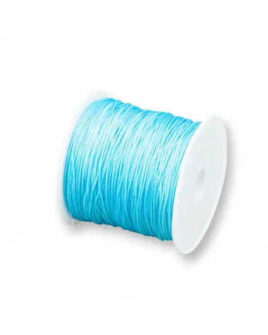 Filo Nylon Gioielli Chinese Knotting Cord 0,8mm 40 Metri Azzurro-CHINESE KNOTTING CORD | Worldofjewel.com