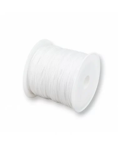 Filo Nylon Gioielli Chinese Knotting Cord 0,8mm 40 Metri Bianco-CHINESE KNOTTING CORD | Worldofjewel.com