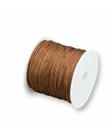 Filo Nylon Gioielli Chinese Knotting Cord 1mm 25 Metri Marrone Chiaro-CHINESE KNOTTING CORD | Worldofjewel.com