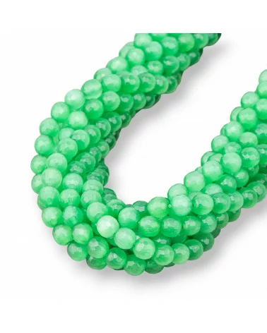 Occhio Di Gatto Verde Perlina Tonda Sfaccettata 6mm-VERDE | Worldofjewel.com