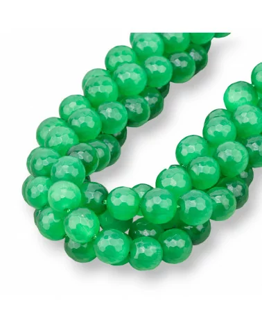 Occhio Di Gatto Verde Perlina Tonda Sfaccettata 12mm-VERDE | Worldofjewel.com