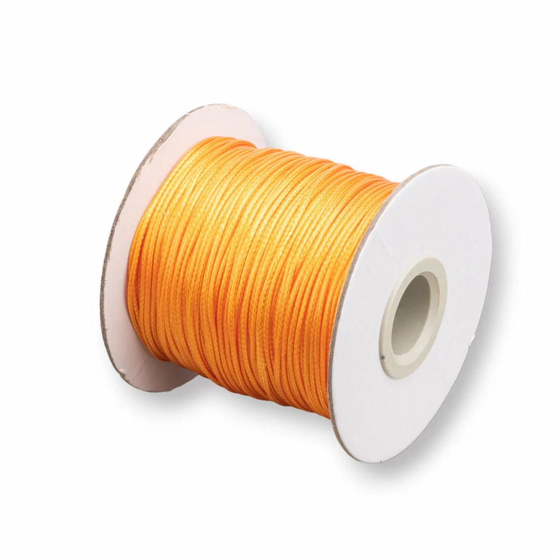 Cordone Cordoncino In Cotone Cerato 1,0mm 80 Metri Arancio Chiaro-CORDONCINO CERATO | Worldofjewel.com