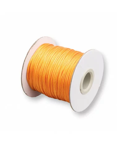 Cordone Cordoncino In Cotone Cerato 1,0mm 80 Metri Arancio Chiaro-CORDONCINO CERATO | Worldofjewel.com