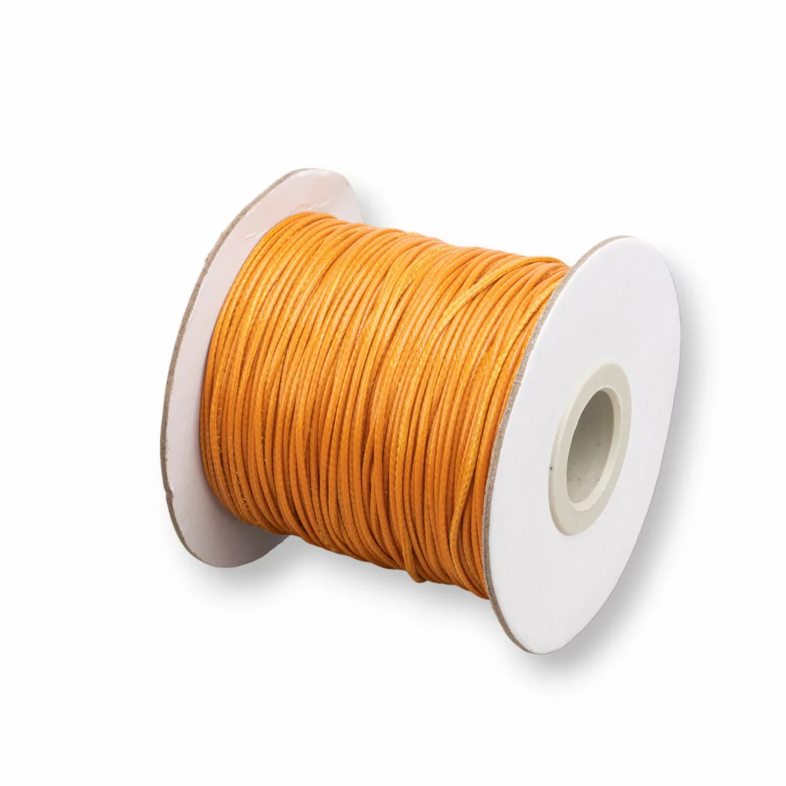 Cordone Cordoncino In Cotone Cerato 1,0mm 80 Metri Arancio Medio-CORDONCINO CERATO | Worldofjewel.com