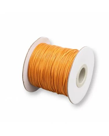 Cordone Cordoncino In Cotone Cerato 1,0mm 80 Metri Arancio Medio-CORDONCINO CERATO | Worldofjewel.com