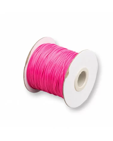 Cordone Cordoncino In Cotone Cerato 1,0mm 80 Metri Fucsia-CORDONCINO CERATO | Worldofjewel.com