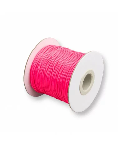 Cordone Cordoncino In Cotone Cerato 1,0mm 80 Metri Fucsia-CORDONCINO CERATO | Worldofjewel.com