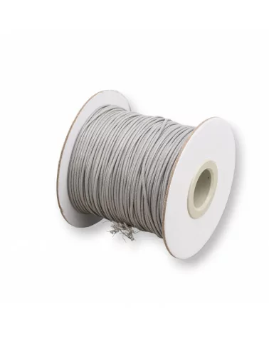 Cordone Cordoncino In Cotone Cerato 1,0mm 80 Metri Grigio Caldo-CORDONCINO CERATO | Worldofjewel.com