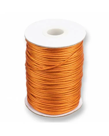 Cordone Cordoncino In Cotone Cerato 1,5mm 80 Metri Arancio-CORDONCINO CERATO | Worldofjewel.com