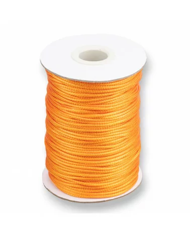 Cordone Cordoncino In Cotone Cerato 1,5mm 80 Metri Arancio Chiaro-CORDONCINO CERATO | Worldofjewel.com