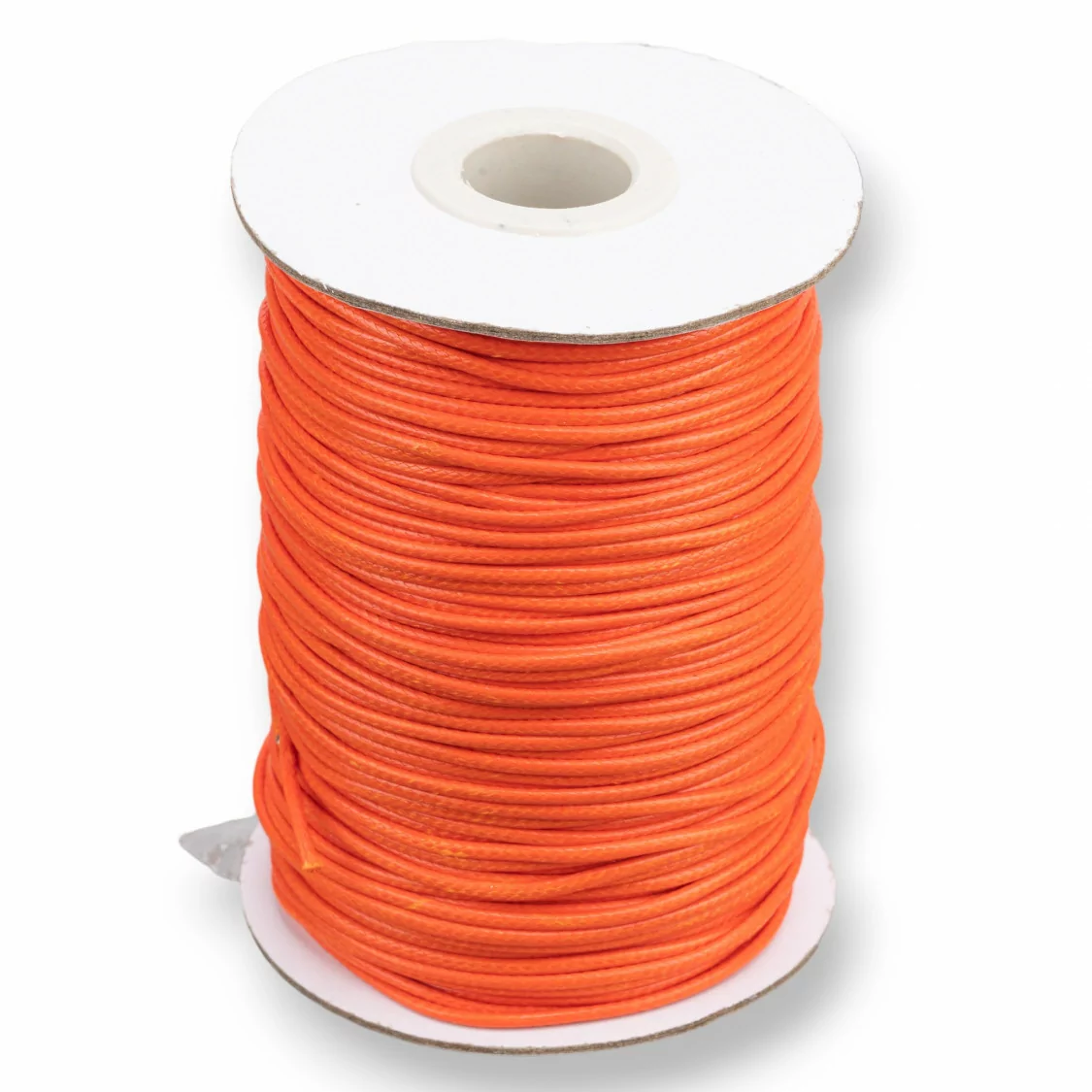 Cordone Cordoncino In Cotone Cerato 1,5mm 80 Metri Arancio Intenso-CORDONCINO CERATO | Worldofjewel.com