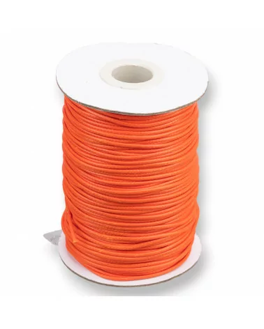 Cordone Cordoncino In Cotone Cerato 1,5mm 80 Metri Arancio Intenso-CORDONCINO CERATO | Worldofjewel.com