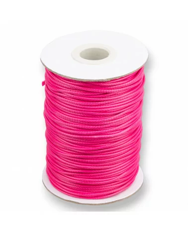 Cordone Cordoncino In Cotone Cerato 1,5mm 80 Metri Fucsia-CORDONCINO CERATO | Worldofjewel.com