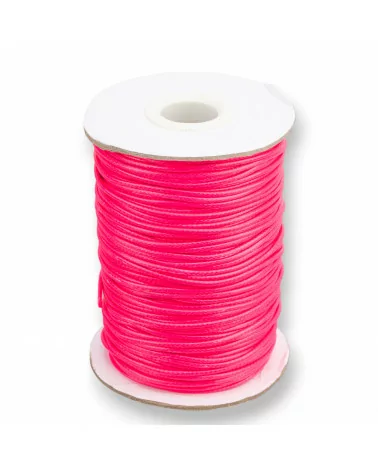 Cordone Cordoncino In Cotone Cerato 1,5mm 80 Metri Fucsia Chiaro-CORDONCINO CERATO | Worldofjewel.com