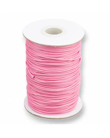 Cordone Cordoncino In Cotone Cerato 1,5mm 80 Metri Rosa-CORDONCINO CERATO | Worldofjewel.com