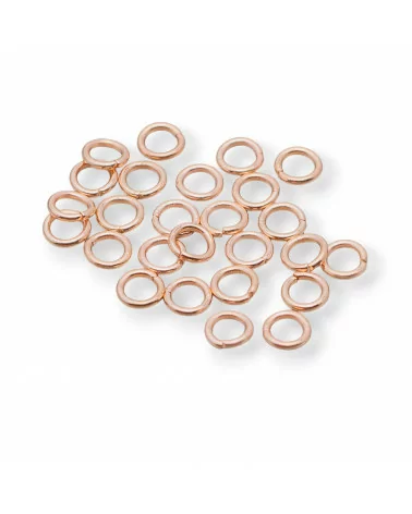 Contromaglia Anellini di Acciaio Aperto 0,8x5mm 50gr Oro Rosa-ANELLINI APERTI | Worldofjewel.com