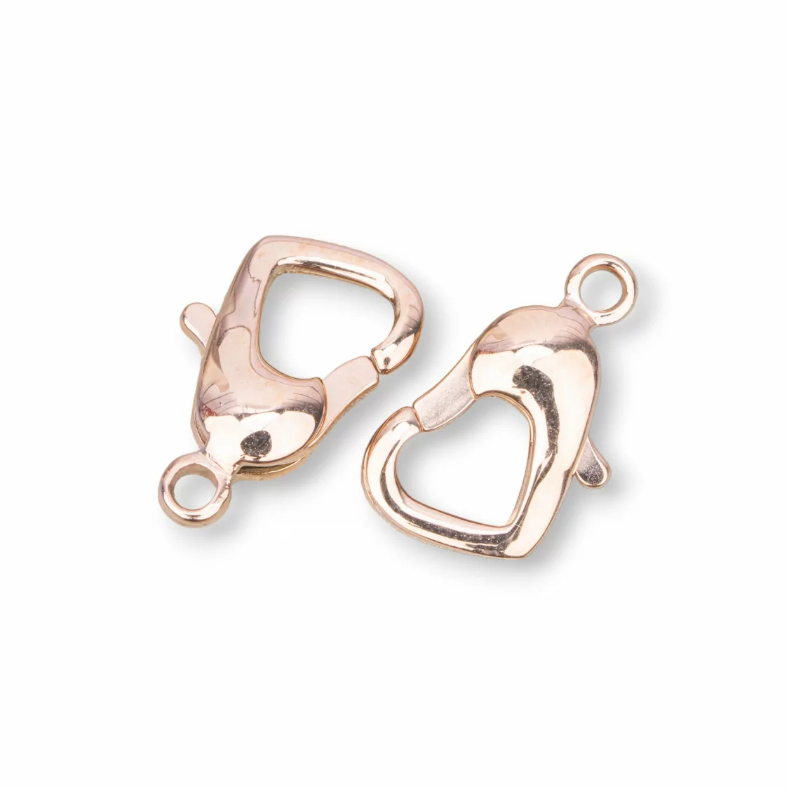 Chiusura Moschettone Di Acciaio BR15 8x14,5mm 12pz Oro Rosa-CHIUSURE DI ACCIAIO | Worldofjewel.com