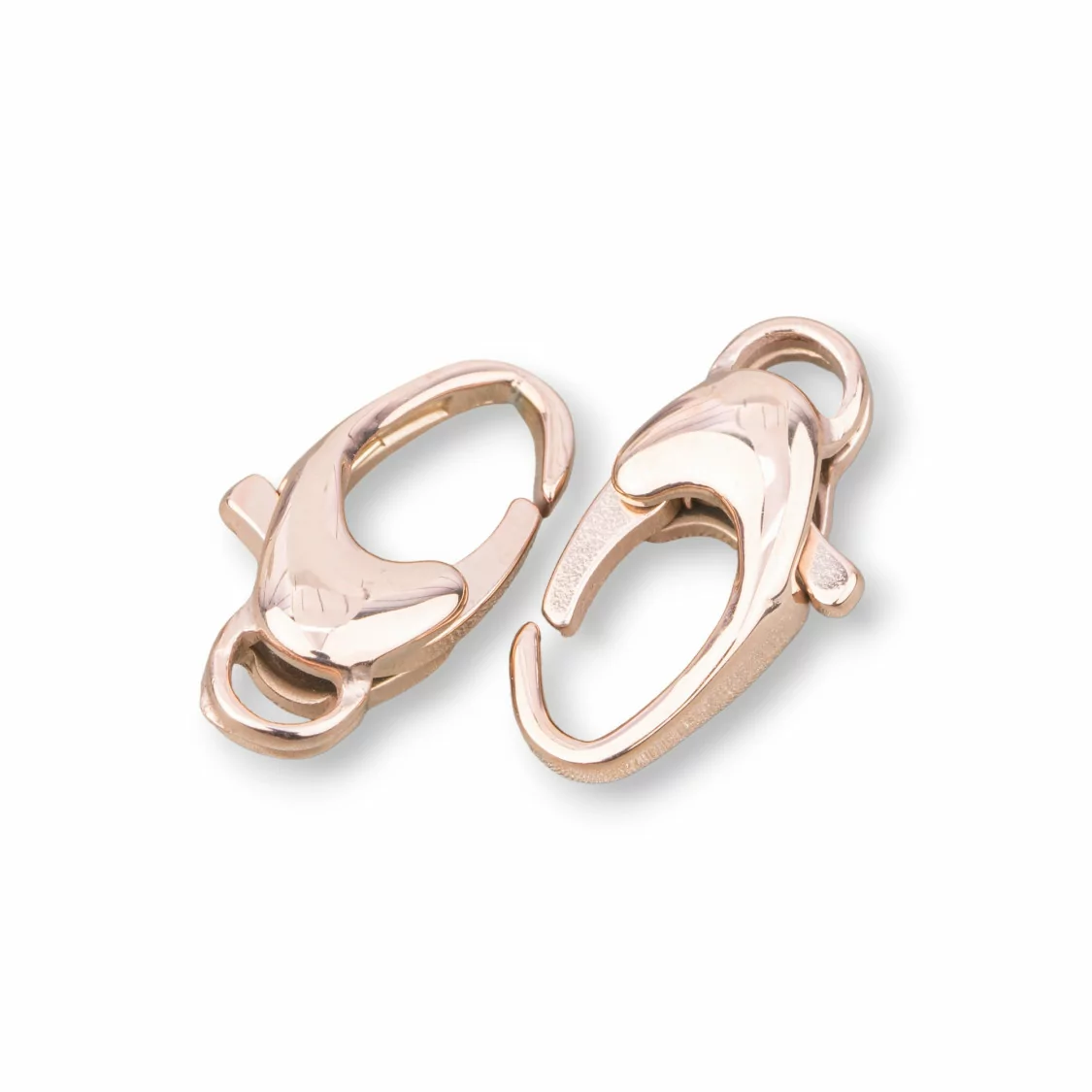 Chiusura Moschettone Di Acciaio Ovale 6,5x15mm 11pz Oro Rosa-CHIUSURE DI ACCIAIO | Worldofjewel.com