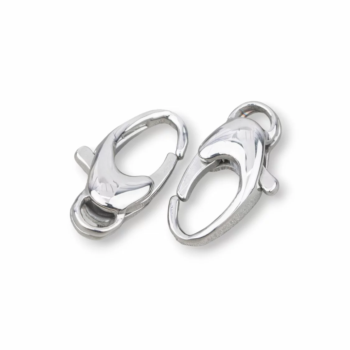 Chiusura Moschettone Di Acciaio Ovale 6,5x15mm 15pz-CHIUSURE DI ACCIAIO | Worldofjewel.com