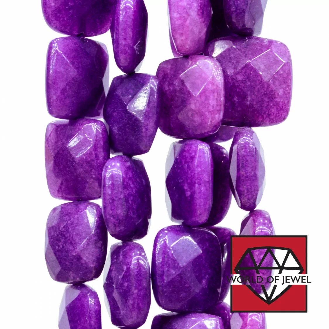 Giada Viola Quadrato Piatto Sfaccettato 18mm-GIADA VIOLA | Worldofjewel.com