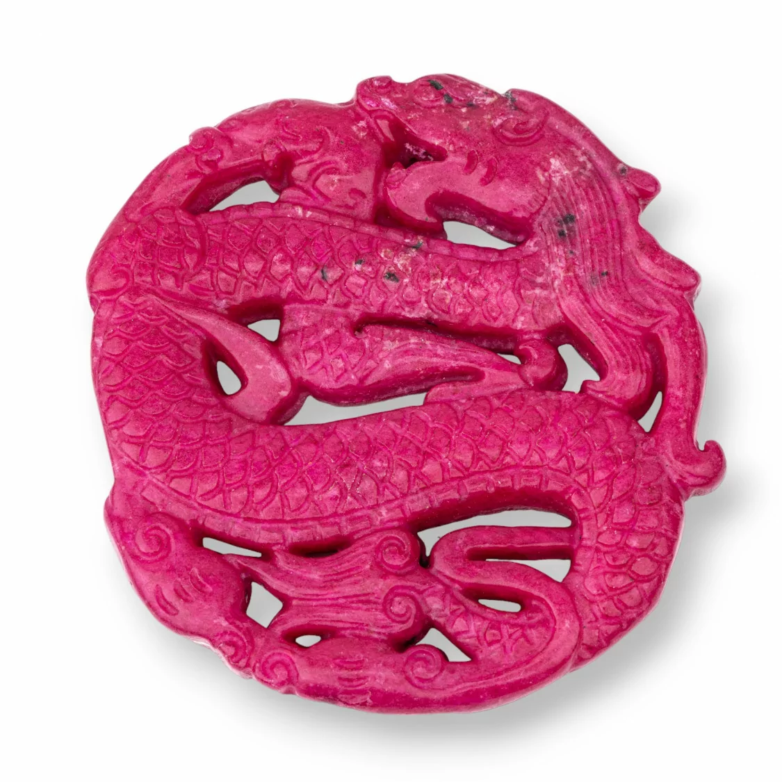 Componente Di Giadeite Inciso 45-65mm 1pz Fucsia Disegno Random-COMPONENTI DI GIADEITE | Worldofjewel.com