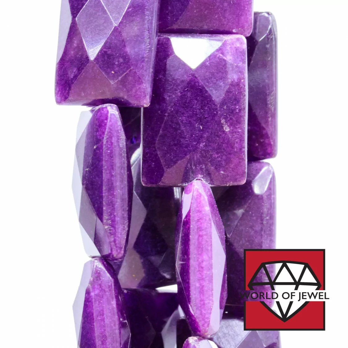 Giada Viola Rettangolo Piatto Sfaccettato 18x25mm-GIADA VIOLA | Worldofjewel.com