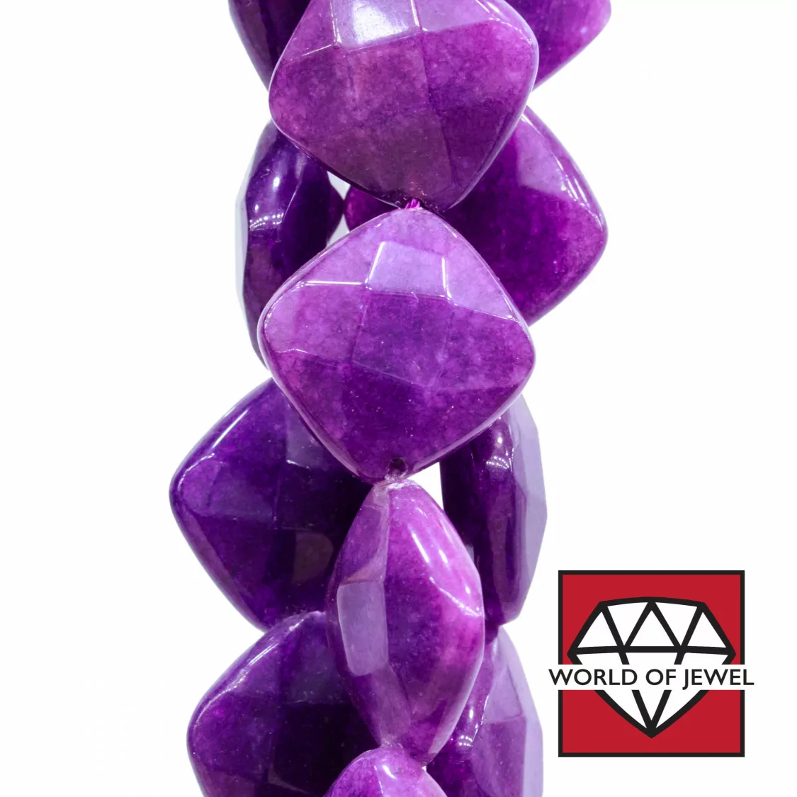 Giada Viola Rombo Piatto Sfaccettato 20mm-GIADA VIOLA | Worldofjewel.com