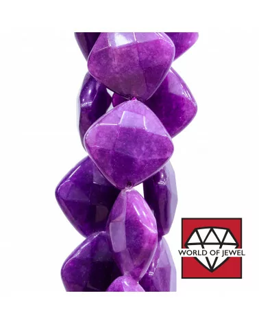 Giada Viola Rombo Piatto Sfaccettato 20mm-GIADA VIOLA | Worldofjewel.com