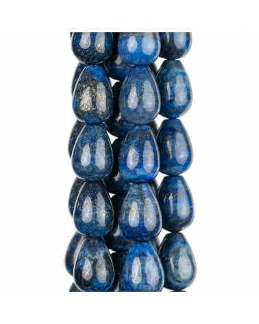 Lapislazzuli Blu Grezzo Gocce Briolette Lisce 10x14mm-LAPISLAZZULI BLU GREZZO | Worldofjewel.com