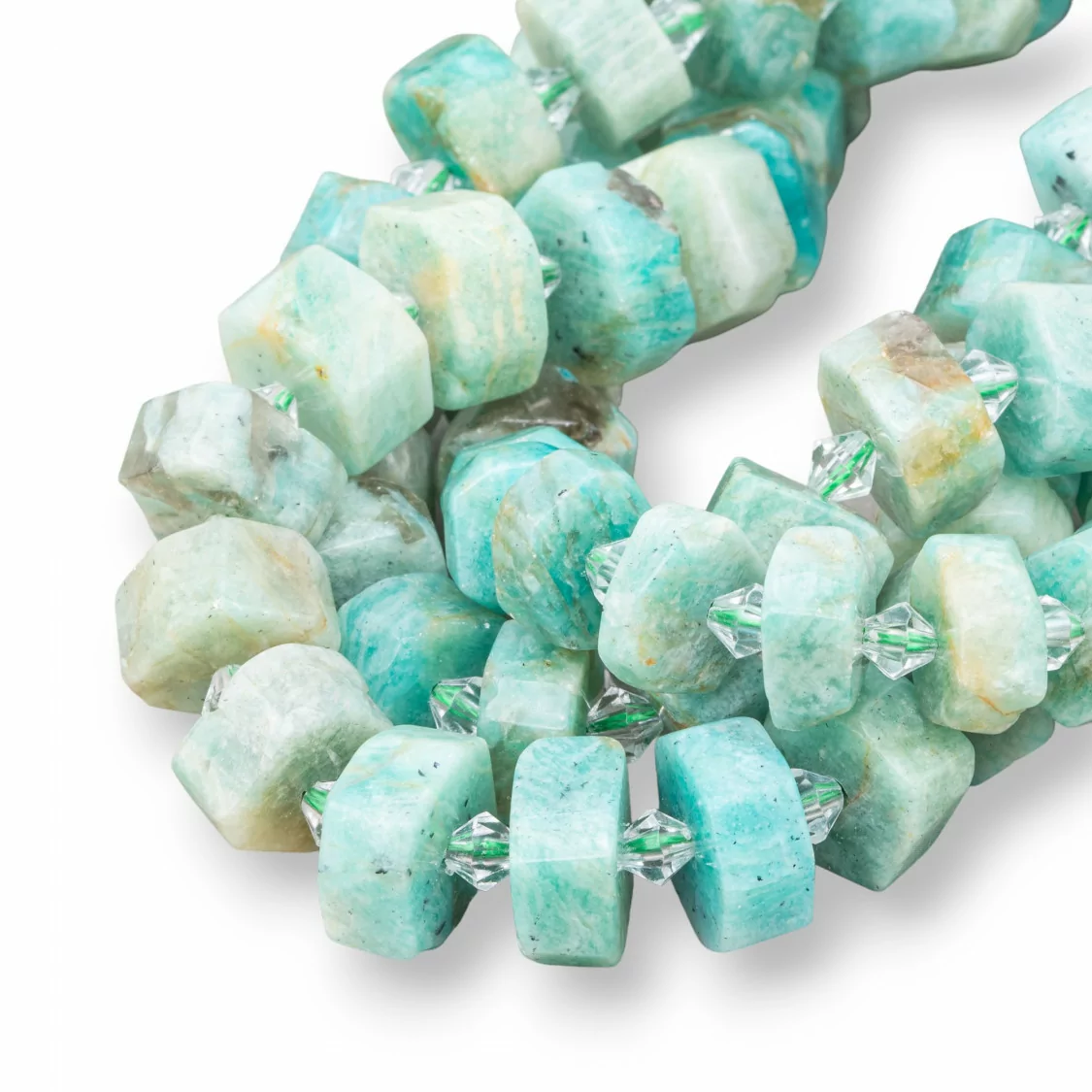 Amazzonite Rondelle Irregolare Taglio Grezzo 14-16mm-AMAZONITE CLASSICA | Worldofjewel.com