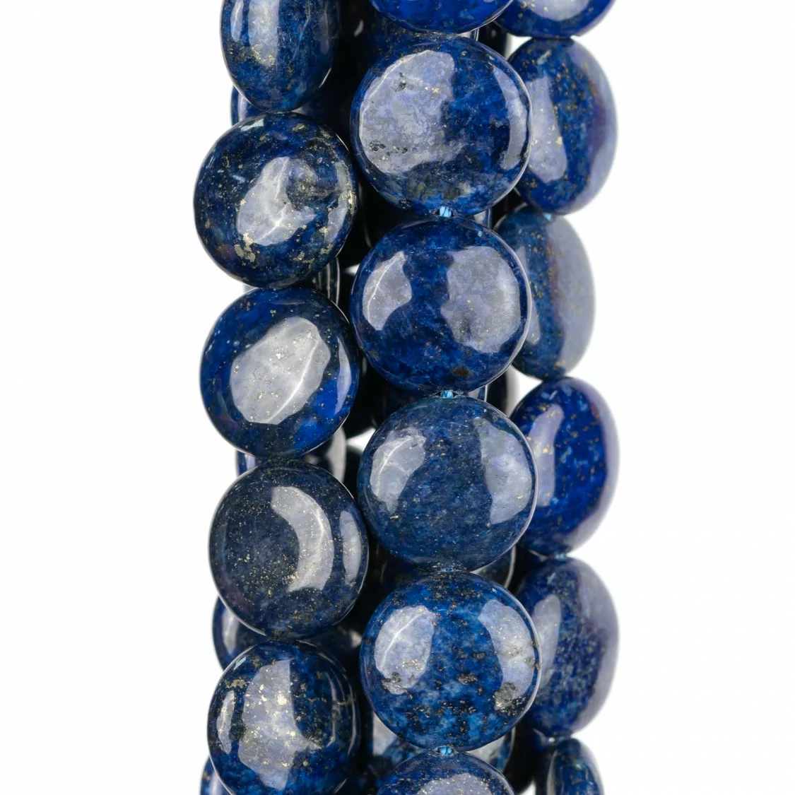 Lapislazzuli Blu Grezzo Tondo Piatto Liscio 14mm-LAPISLAZZULI BLU GREZZO | Worldofjewel.com