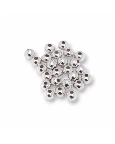 Distanziatore Palline Di Argento 925 3mm Foro 1,5mm 5gr Rodiato-PALLINE LISCE | Worldofjewel.com