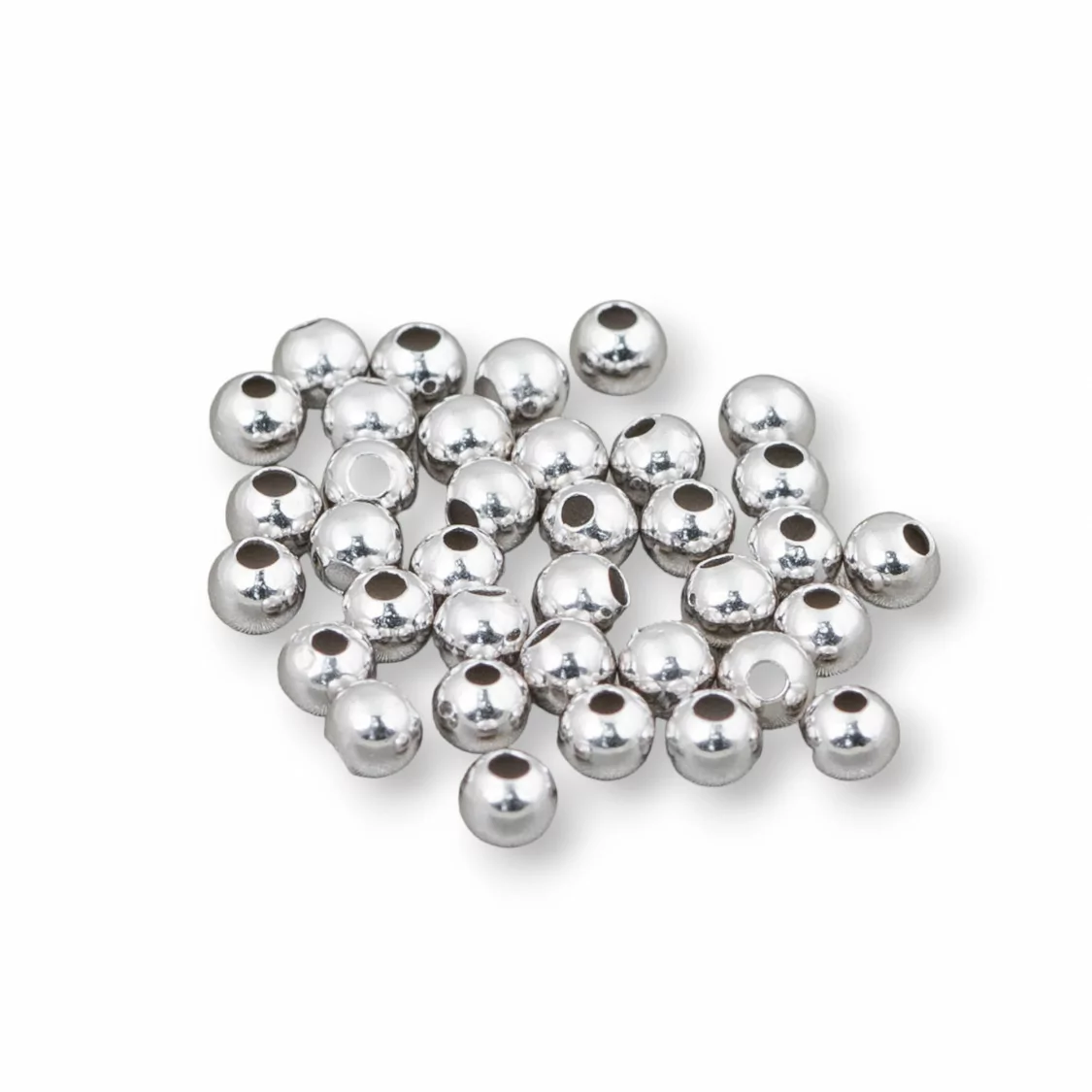 Distanziatore Palline Di Argento 925 Schiaccini 2mm 5gr 220pz ca. Rodiato-SCHIACCINI | Worldofjewel.com