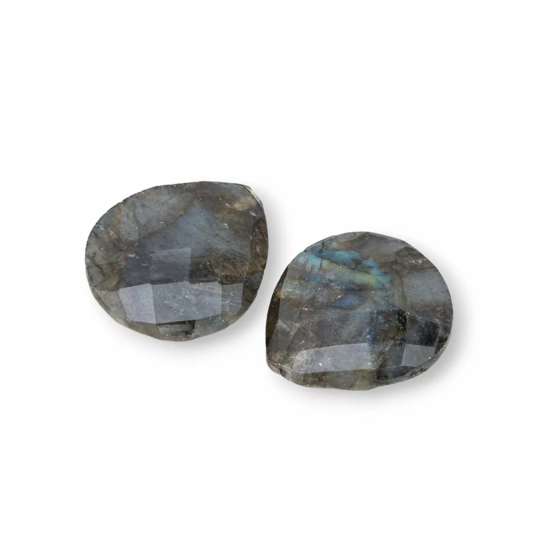 Cabochon A Goccia di Pietre Dure Naturali 16x18mm Spessore 7,5mm 8pz Labradorite- CABOCHON DI PIETRE DURE | Worldofjewel.com