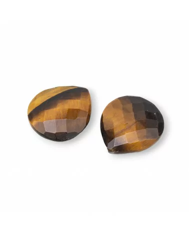 Cabochon A Goccia di Pietre Dure Naturali 16x18mm Spessore 7,5mm 8pz Occhio Di Tigre- CABOCHON DI PIETRE DURE | Worldofjewel.com