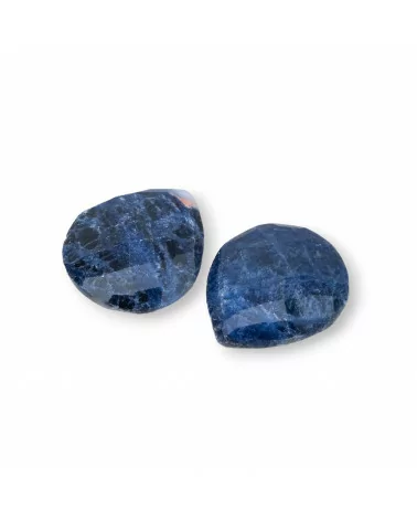 Cabochon A Goccia di Pietre Dure Naturali 16x18mm Spessore 7,5mm 8pz Sodalite- CABOCHON DI PIETRE DURE | Worldofjewel.com